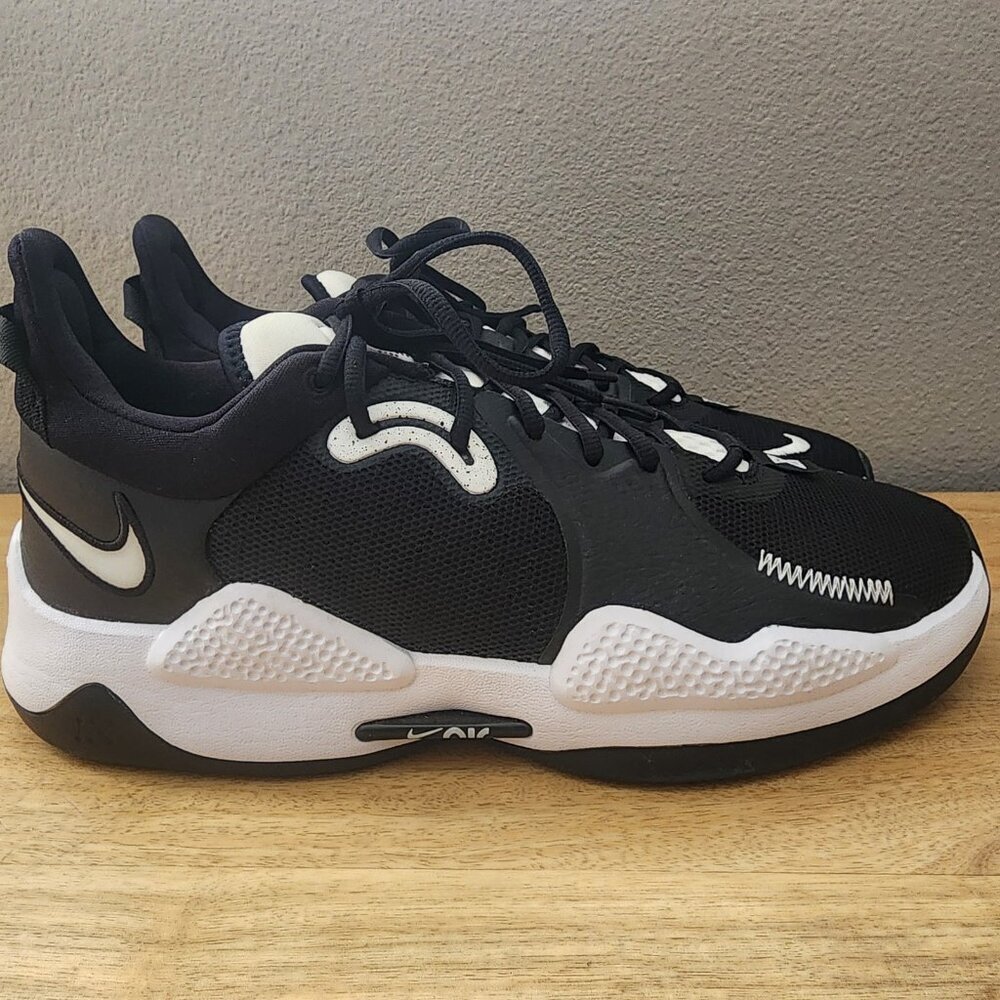Nike Air PG 5 TB Paul George Black White Basketball Sneaker Shoes Mens 13